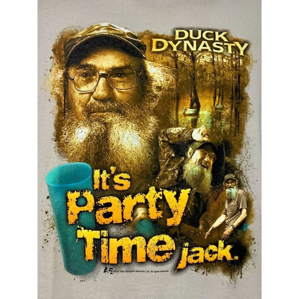 Duck Dynasty It’s Party Time Jack Mens Large Delta Proweight Graphic T-Shirt Tee